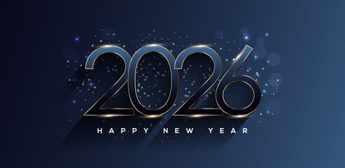 Happy New Year 2026 Greeting Card