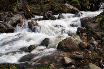Fototapeta premium Rio Iruelas en otoño