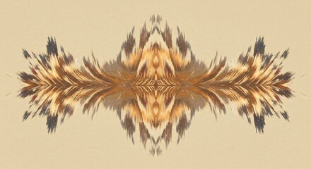 Symmetrical Abstract Design Warm Hues Soft Light. AI Generated
