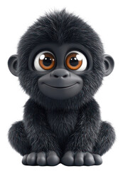 Fototapeta premium PNG Gorilla illustration cartoon animal.