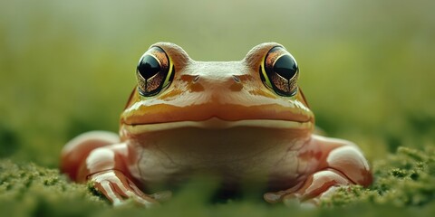 Animal in the grass with green background.