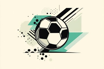 Obraz premium A clean and simple illustration celebrating International Football Day: a single football placed at the center of the design on a white or neutral background