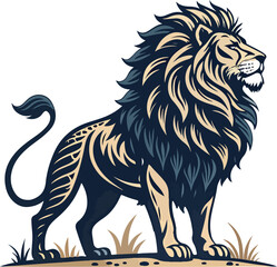  Unique Majestic Lion Illustration – Striking Vector Art