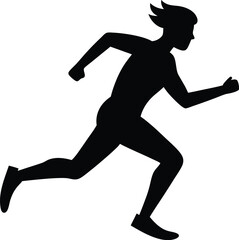 Print Handball Player Jumping Silhouette