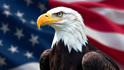 Memorial Day concept with an eagle. A national holiday in the United States, observed on the last Monday in May.