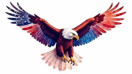 Memorial Day concept with an eagle. A national holiday in the United States, observed on the last Monday in May.