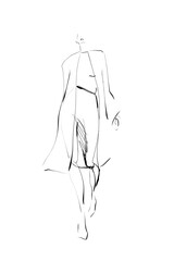 Fashion sketch. Vector