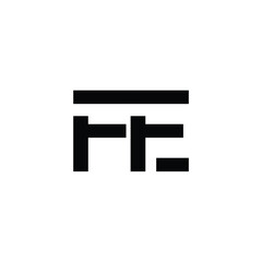 FE monogram logo design letter text name symbol monochrome logotype alphabet character simple logo