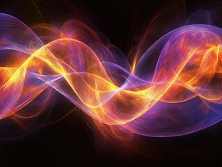 Fototapeta premium Glowing abstract energy waves