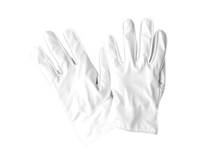Obraz premium White Rubber Gloves Isolated On Transparent Background