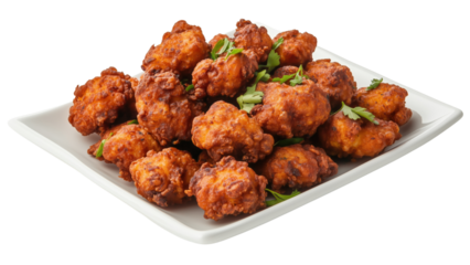 Chicken pakora, deep-fried spiced chicken bites