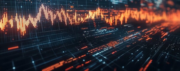Data visualization analysis digital environment graphic design modern aesthetic high-tech concept