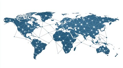 Fototapeta premium Global connectivity through technology digital map infographic global aerial network visualization