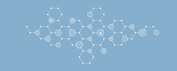 Cyber security. Lock on shield