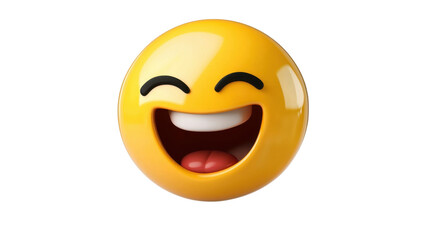 3d smiley face isolated on white background