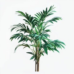 Fototapeta premium Ornamental Indoor Palm Plant Green Leaves Decorative Interior Freshness Symbolism and Growth Image