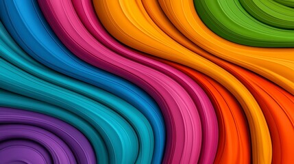 Bright and colorful abstract background with swirling lines creating a lively and joyful celebration of colors