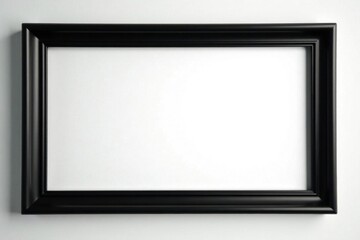 Obraz premium Classic black frame, crisp edges, white backdrop , border, artwork frame, art frame