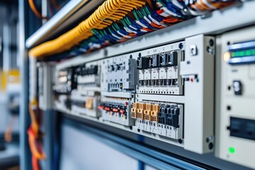 electrical control panel circuit breakers