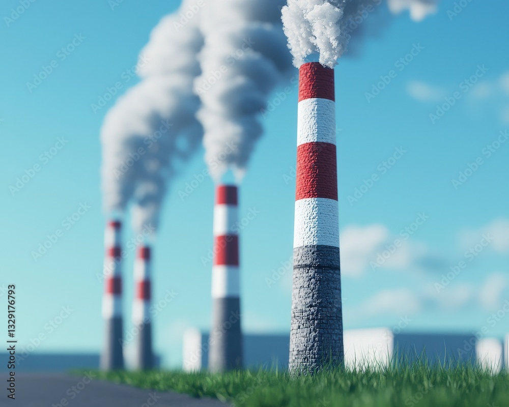 Wall mural an animation showing transitions from fossil fuels to renewable energy