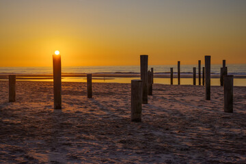 Obraz premium Coastal landscape at Petten aan Zee in North Holland.
