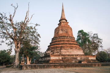 Fototapeta premium sukhothai historical park pagoda temple 