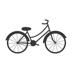 bicycle silhouette on transparent background