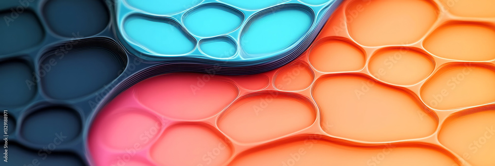 Poster a colorful background with many different shapes