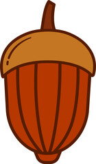 Han-Drawn Oak Acorn