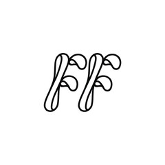 FF monogram logo design letter text name symbol monochrome logotype alphabet character simple logo