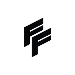 FF monogram logo design letter text name symbol monochrome logotype alphabet character simple logo
