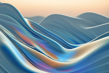abstract background with blue and pink waves
