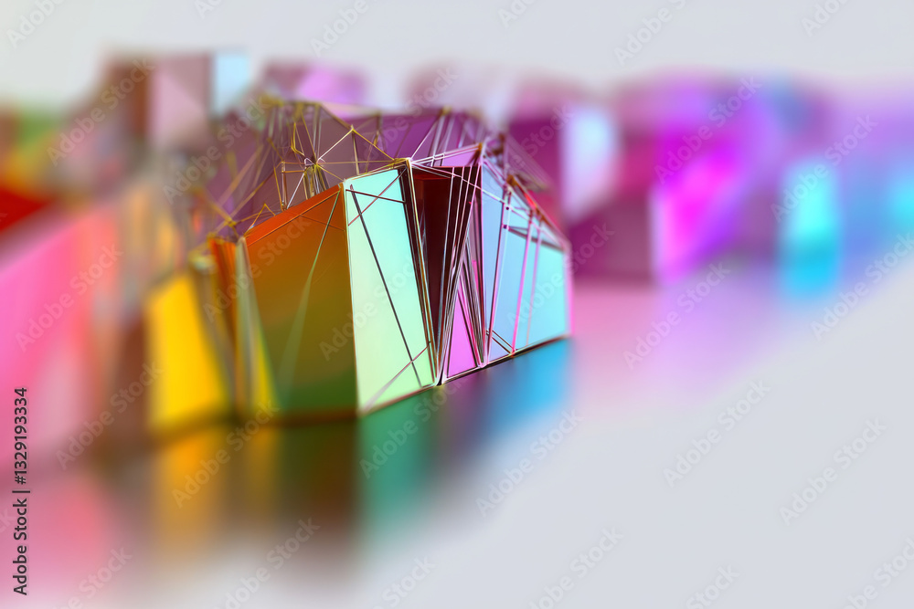 Leinwandbilder a colorful abstract background with many different colored shapes