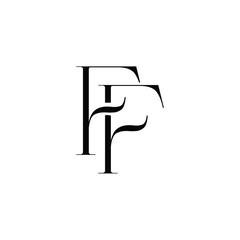 FF monogram logo design letter text name symbol monochrome logotype alphabet character simple logo