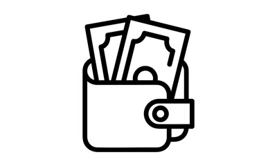 Wallet icon logo design simple flat vector image