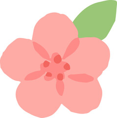 심플하고 투박한 스타일의 벚꽃 일러스트