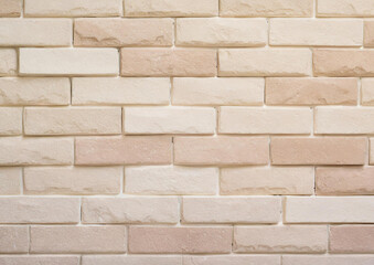 Fototapeta premium ベージュのレンガの背景テクスチャ