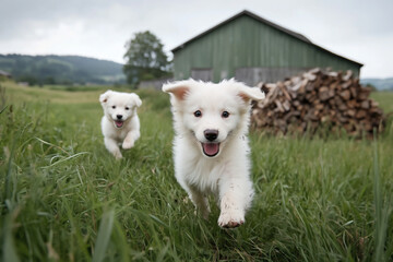 Puppy Playtime in the Field