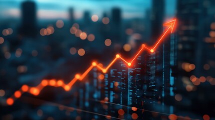 Aerial analysis of urban financial data and market growth trends