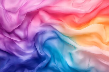 Obraz premium Pride flag melting into flowing watercolors in soft pastel studio light