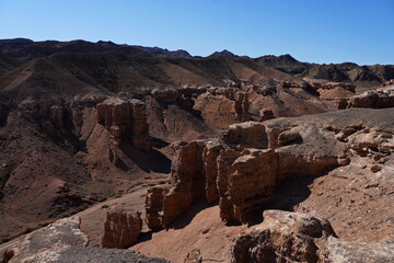 Fototapeta premium Charyn Canyon. Valley of Castles. The State National Nature Park.