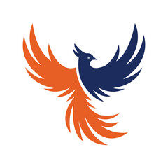 Powerful Phoenix Logo Design Vector Illustration