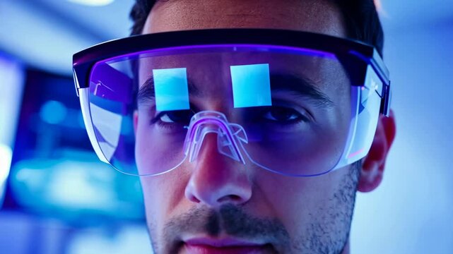 Advanced brain scanning technology enhances cognitive performance in a cutting-edge laboratory setting.