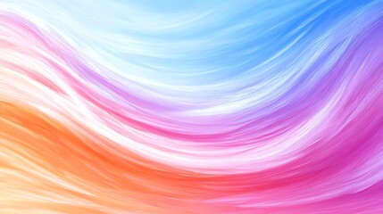 Obraz premium Abstract Flowing Colorful Wave Background in Orange Pink and Blue Hues