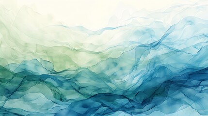 Obraz premium Abstract blue and green alcohol ink art with a fluid, flowing texture.