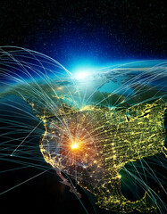 visualization of fractal realms coming into north america