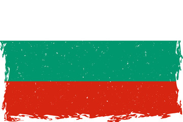 Bulgaria flag brush stroke with grunge distressed texture