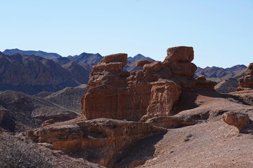 Fototapeta premium Charyn Canyon. Valley of Castles. The State National Nature Park.