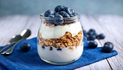 yogurt with blueberry and nuts 