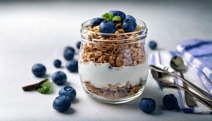 blueberries and yogurt